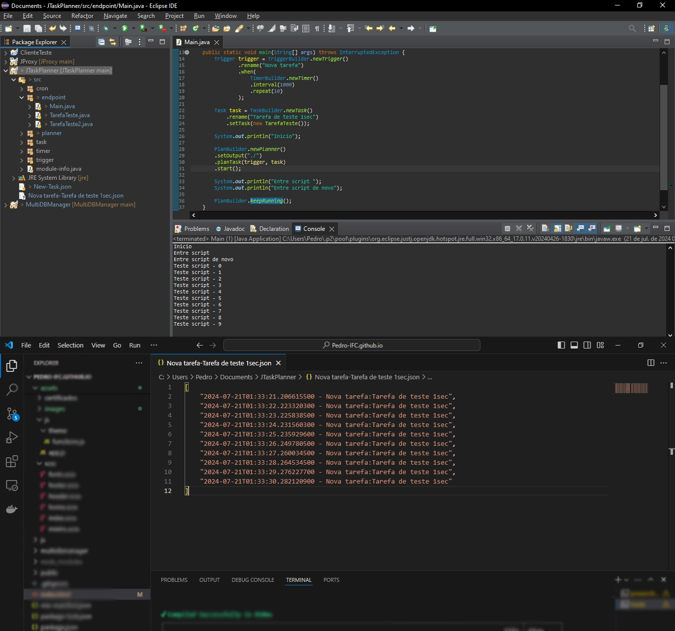 Framework Agendador de Scripts Java